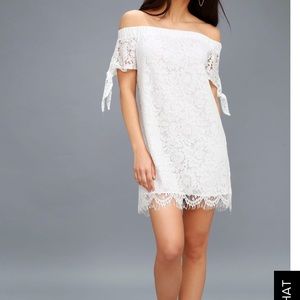 White Off the shoulder lace dress Lulu’s